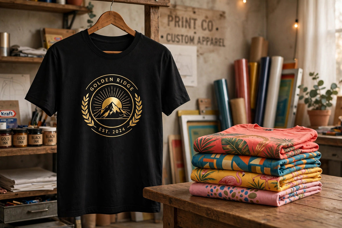 Custom t-shirt printing mockup